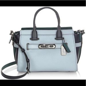 Coach Two Tone Leather Satchel